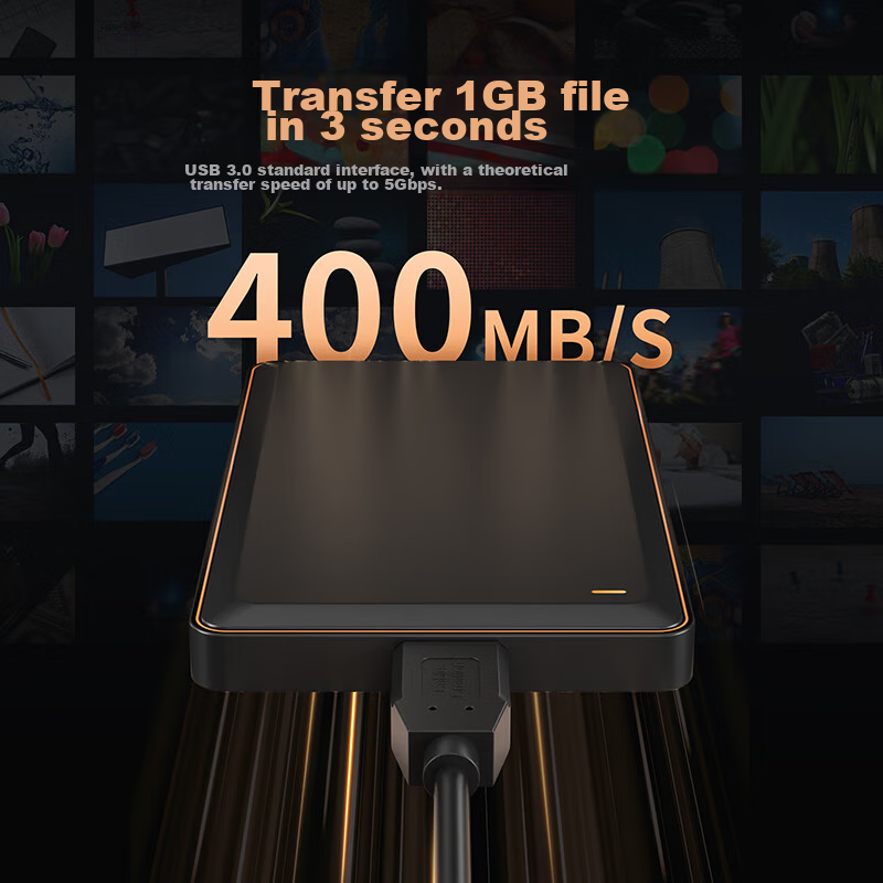 BURLEFRAN Portable Hard Drive Data Cable, Micro USB 3.0 High-Speed Transfer, Com...