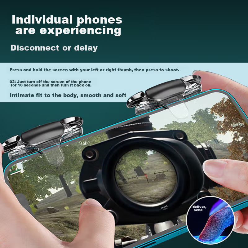 Biaze Gaming Peripheral for PUBG Mobile, Mechanical Buttons for Gun Pressing Ass...