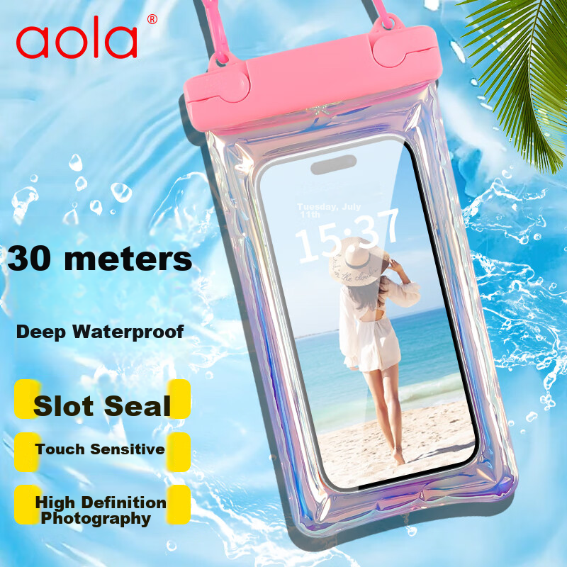 Aolang Waterproof Phone Pouch, Touchscreen Compatible, for Swimming, Water Park...
