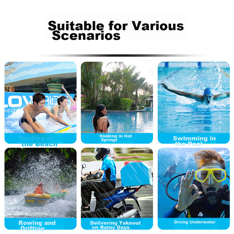 Aolang Waterproof Phone Pouch, Touchscreen Compatible, for Swimming, Water Park...