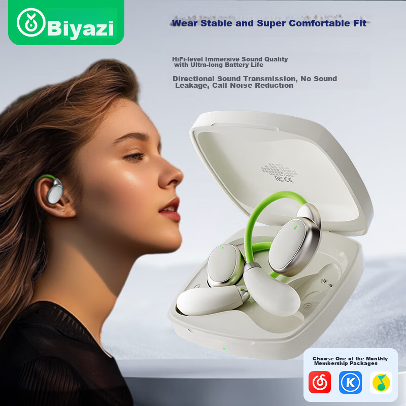 Biaze [Berlin Voice | Call Noise Reduction] Bluetooth Headphones, Over-Ear Bone...