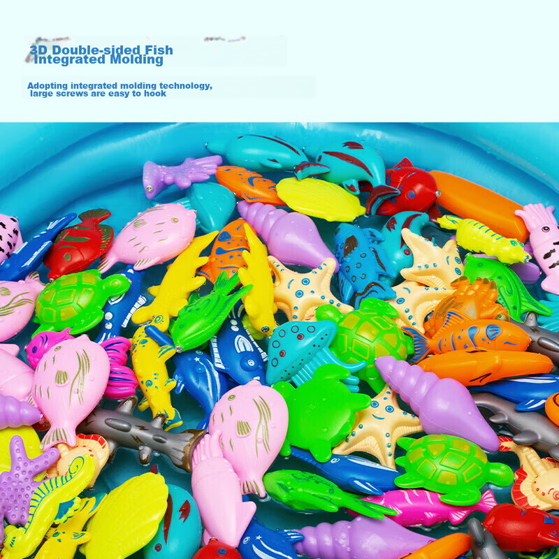 Dad Mom Fishing Toy, Fishing Pond, Children's Early Education Toy, Magnetic, Can...