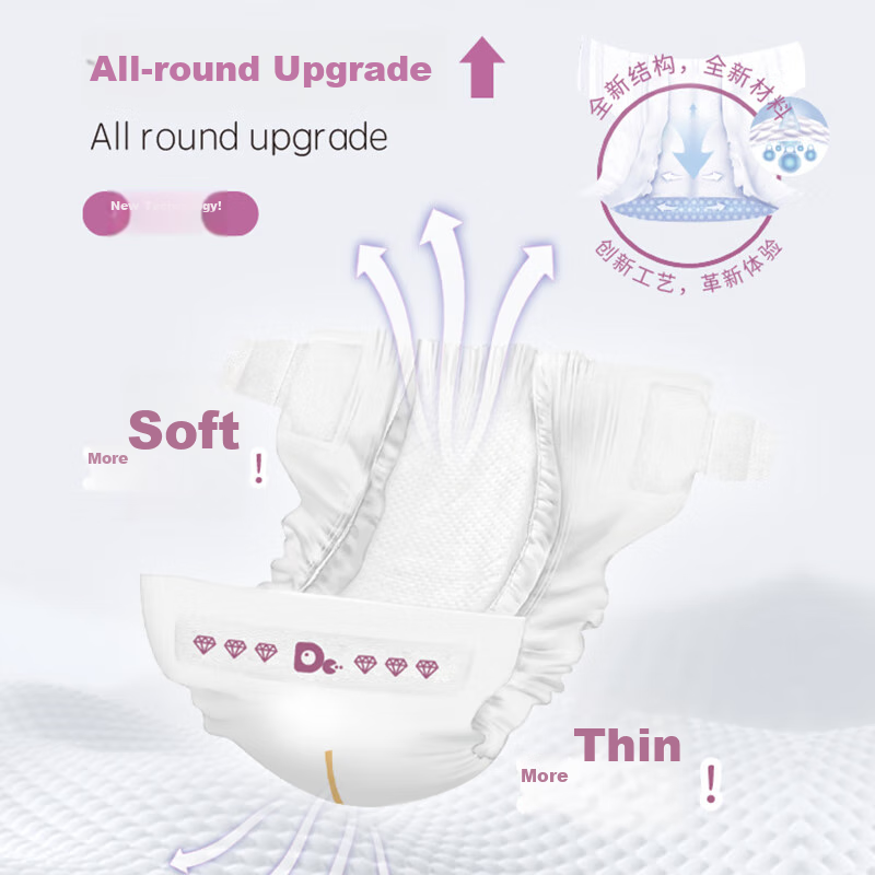 Daddy's Choice Diamond-Infused Diapers, M Size, 56 Pieces (6-11kg)