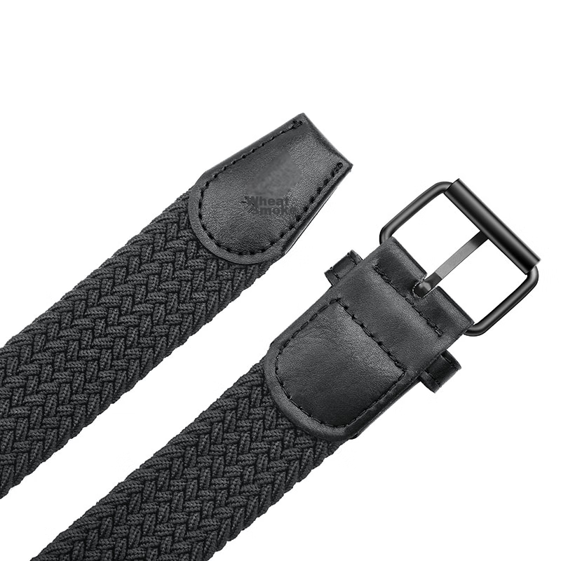 Half Cigarette Canvas Belt for Men, Elastic Waistband, No Holes, No Drilling Req...