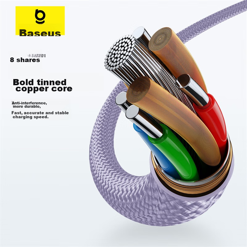 Baseus Apple 15 Type-C Data Cable, 2-In Fast Charging 100W Dual-Head Charging Ca...