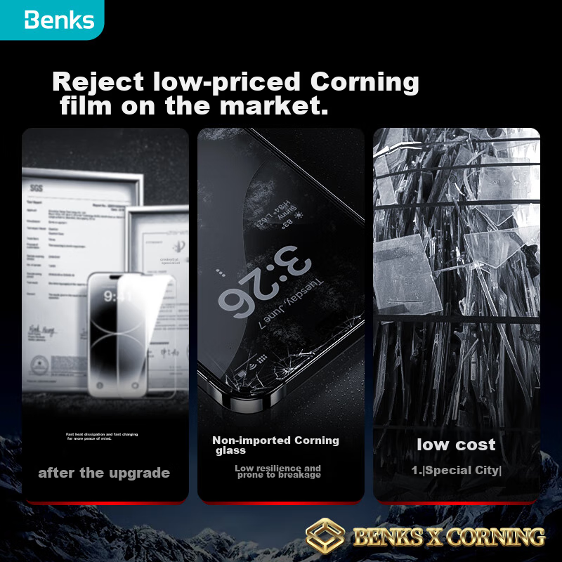 Benks Tempered Glass Screen Protector for Apple IPhone 14 Pro Max, Full Coverage...