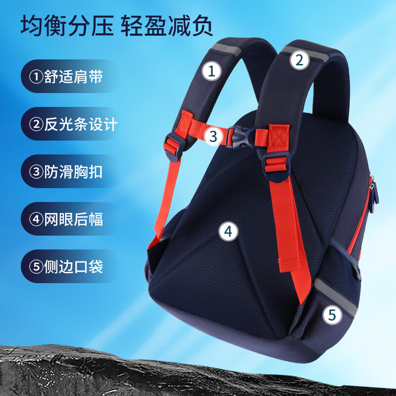 Ultraman Elementary School Backpack for Grades 1-6, Lightweight Spine-Protecting...