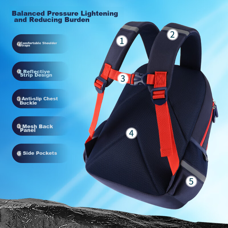 Ultraman Elementary School Backpack for Grades 1-6, Lightweight Spine-Protecting...