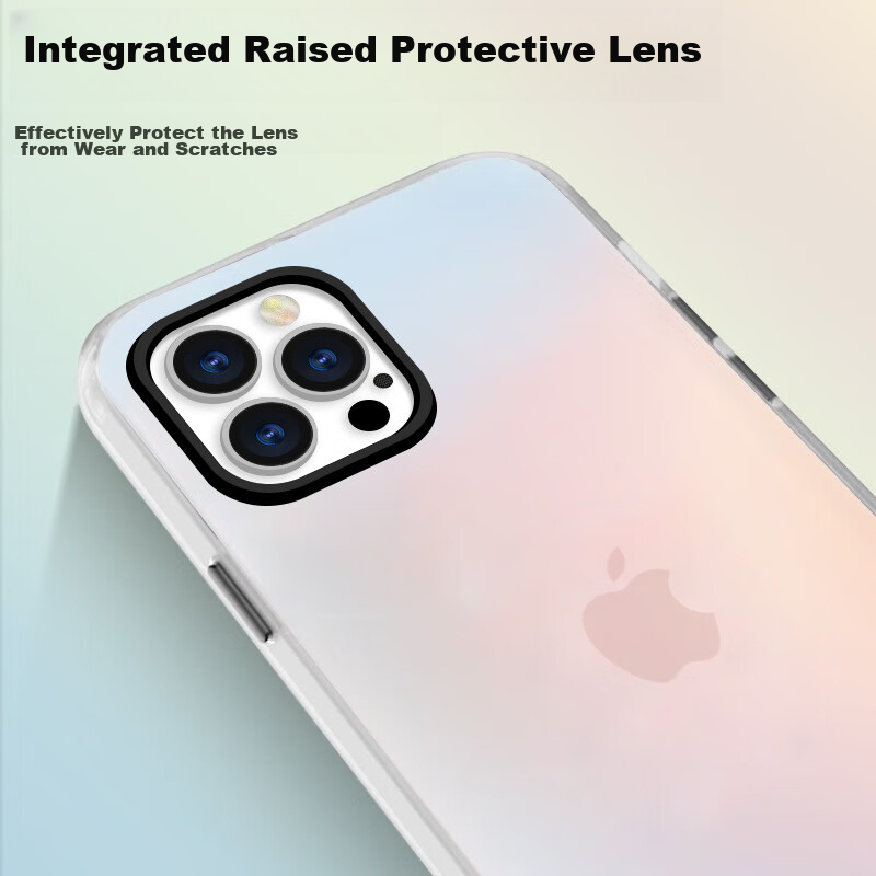 Baozou IPhone 13 Pro Case, Silicone Soft Edge Simple Semi-Transparent Full Prote...