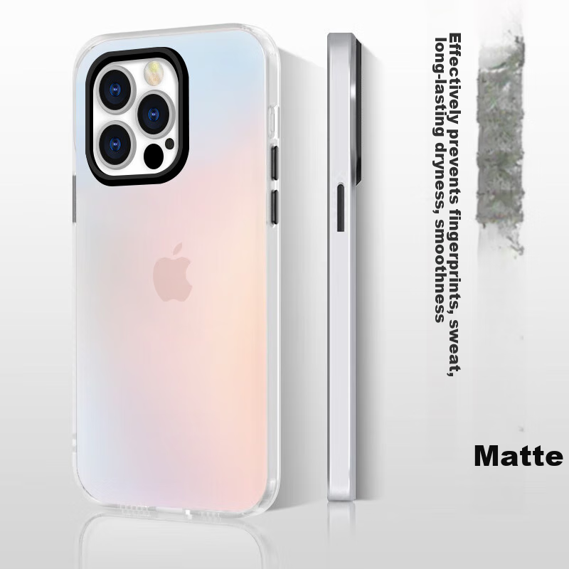 Baozou IPhone 13 Pro Case, Silicone Soft Edge Simple Semi-Transparent Full Prote...