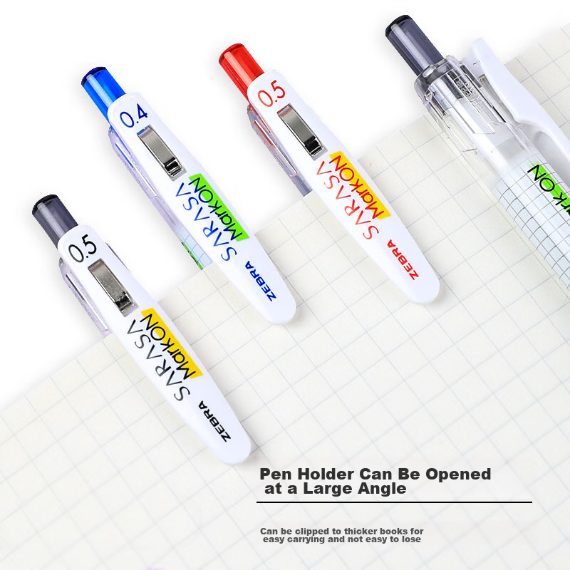 ZEBRA ZEBRA Scholar Series 0.4mm Bullet Tip Click Sign Pen for Students Brush Pe...