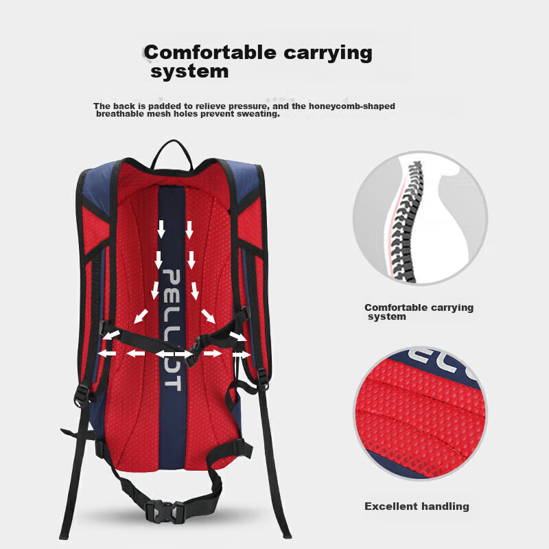 Pelliot Outdoor Cycling Bag, Unisex Hiking Backpack, Lightweight Waterproof Back...