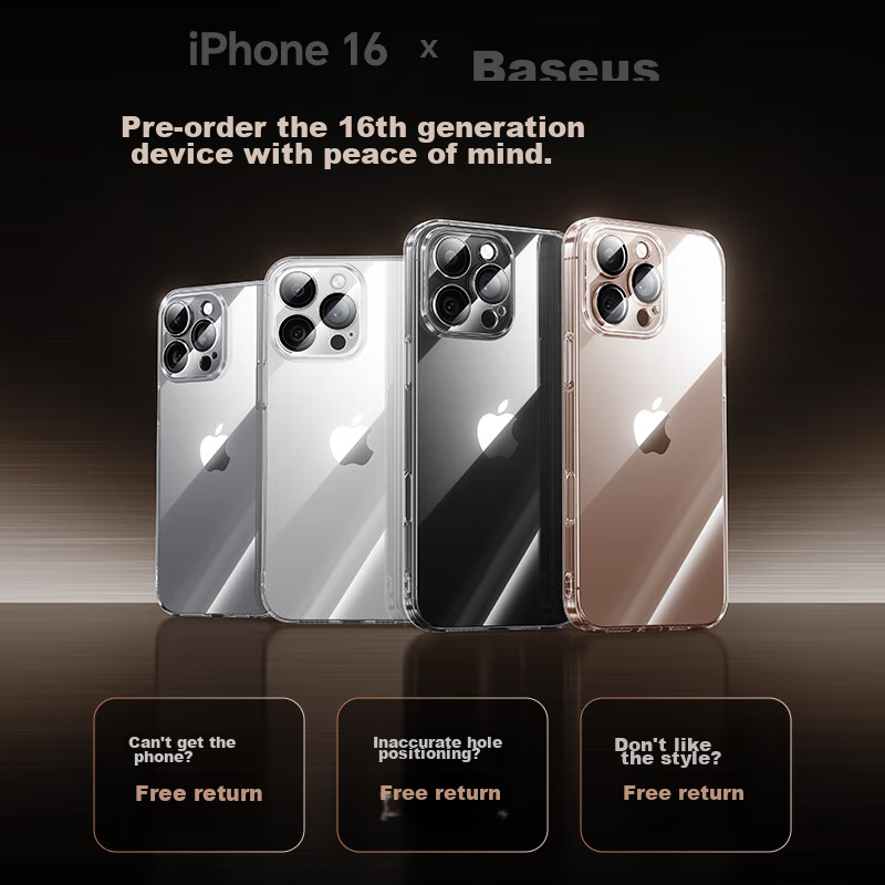 Baseus [Ice Clear Style] IPhone 16 Pro Case, Apple 16 Pro Protective Cover, Magn...