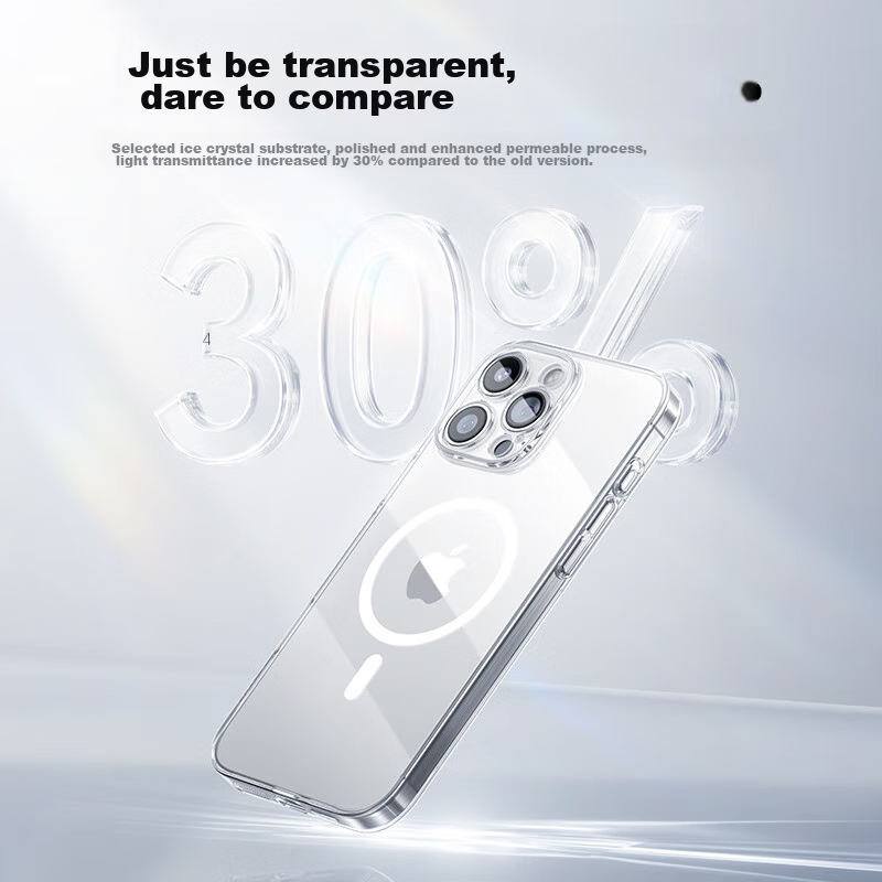 Baseus [Ice Clear Style] IPhone 16 Pro Case, Apple 16 Pro Protective Cover, Magn...