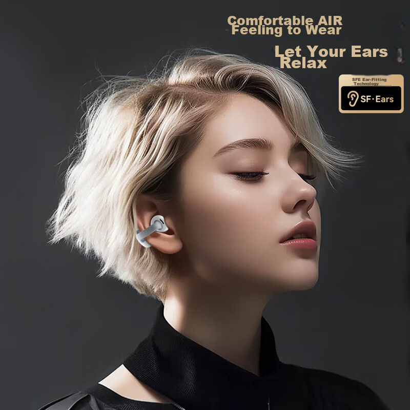 BIAZE Gift [Berlin Voice] Bone Conduction Concept Bluetooth Headphones, True Wir...