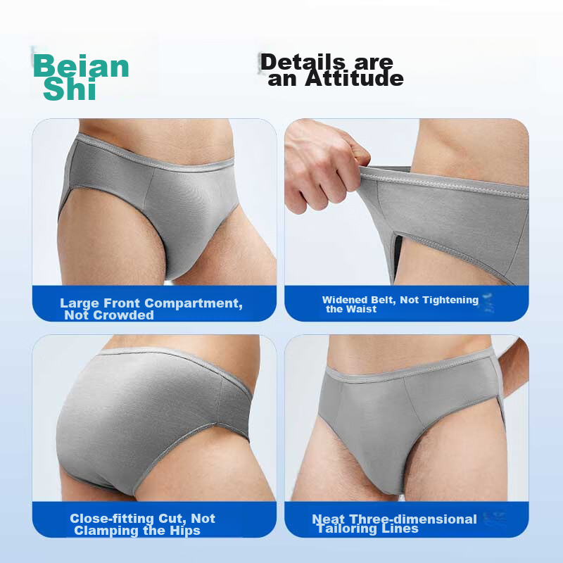 Beianshi Disposable Men's Underwear, Pure Cotton, Travel-Friendly, Individually...