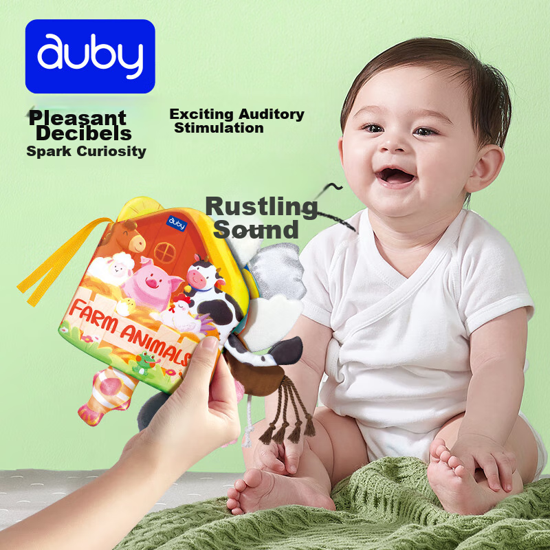 Auby Infant And Toddler Toy, Baby Early Education, Large Tail 3D Mechanism Cloth...