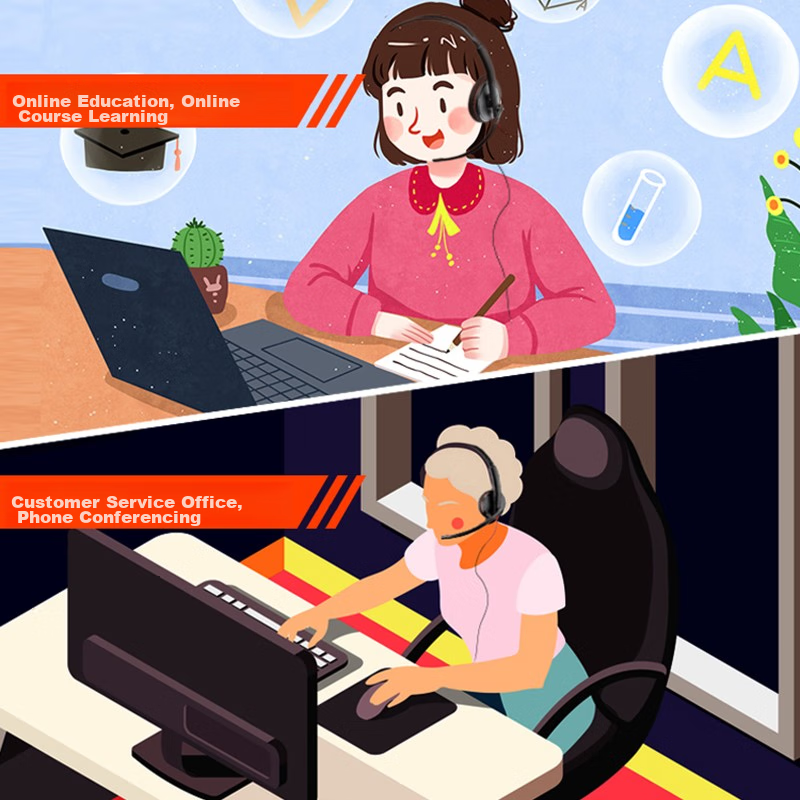 Plantronics POLY3225TOP Dual-Headset, Online Learning Headphones, Online Educati...