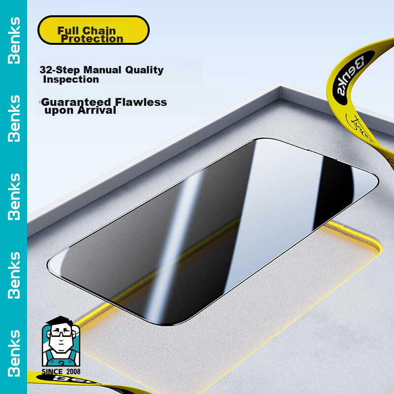 Benks Privacy Screen Protector for Apple IPhone 16 Pro, Anti-Peeping Tempered Gl...