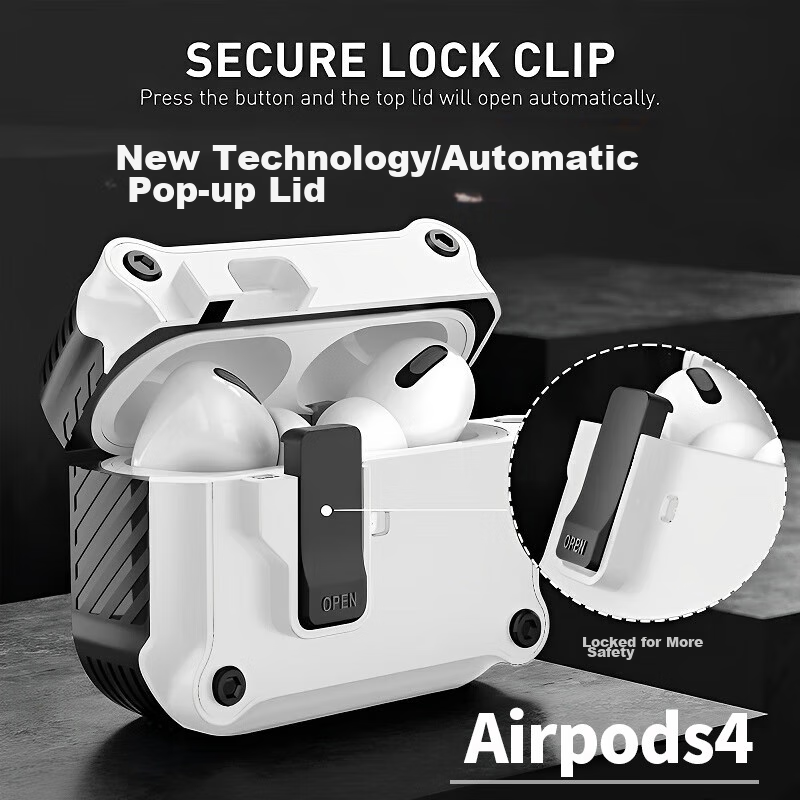 Chuangsimi AirPods 4 Protective Case, Shockproof Armor Shell, Fourth Generation...