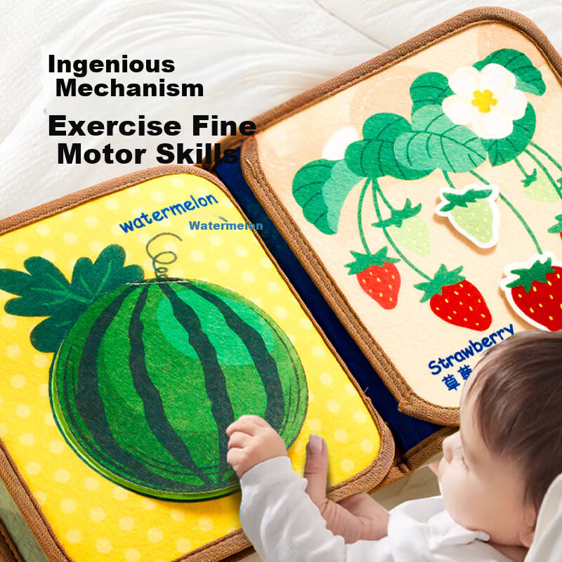 Bessnae Tear and Chew Baby Toy Fabric Book Quiet Hand Torn Book Early Education...