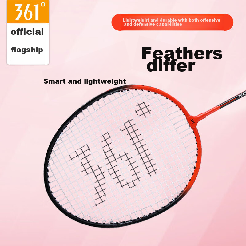 361° Badminton Racket Set with Grip Tape, Classic Beginner Training Rackets, 2 P...