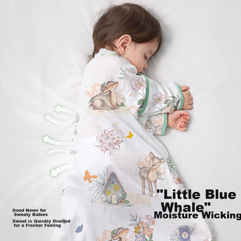 Beipeisi Children's Sleeping Bag Spring and Autumn Bamboo Cotton Gauze Baby Paja...