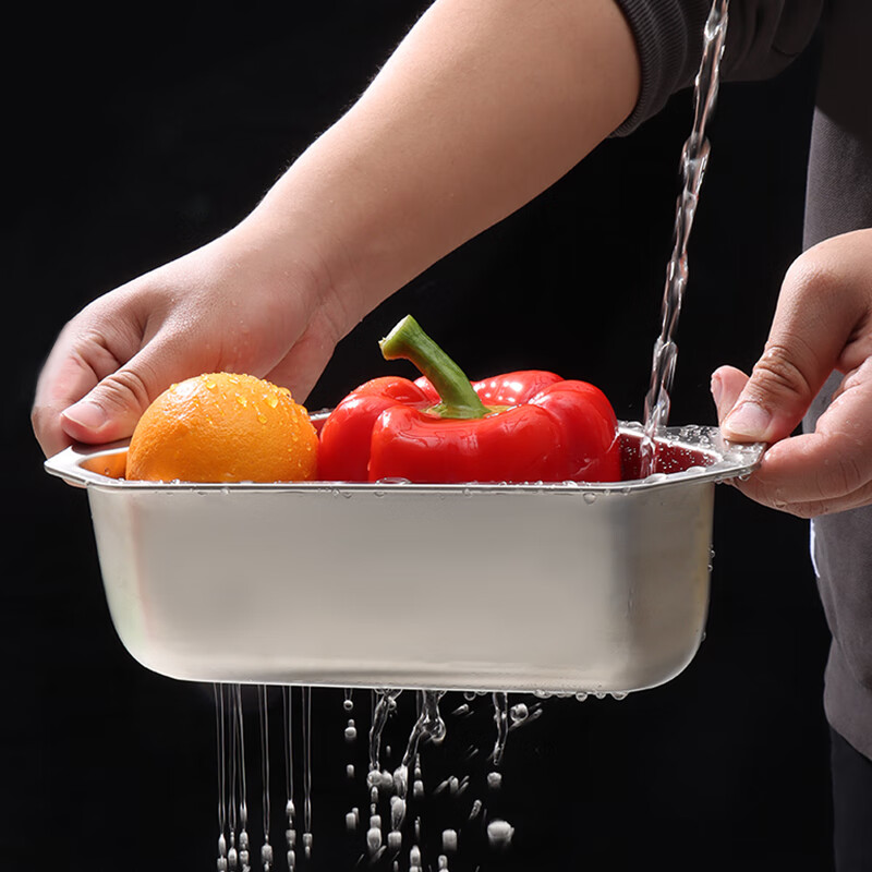 Baijie 304 Stainless Steel Sink Strainer Rack, Kitchen Sink Dishwashing Sink Foo...