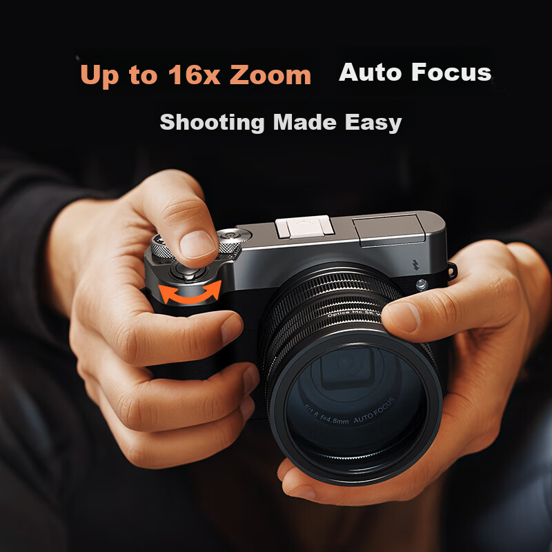 CAIZU 4800W Effective Pixel Mirrorless Camera, Dual Lens Digital Camera, 5K Vide...