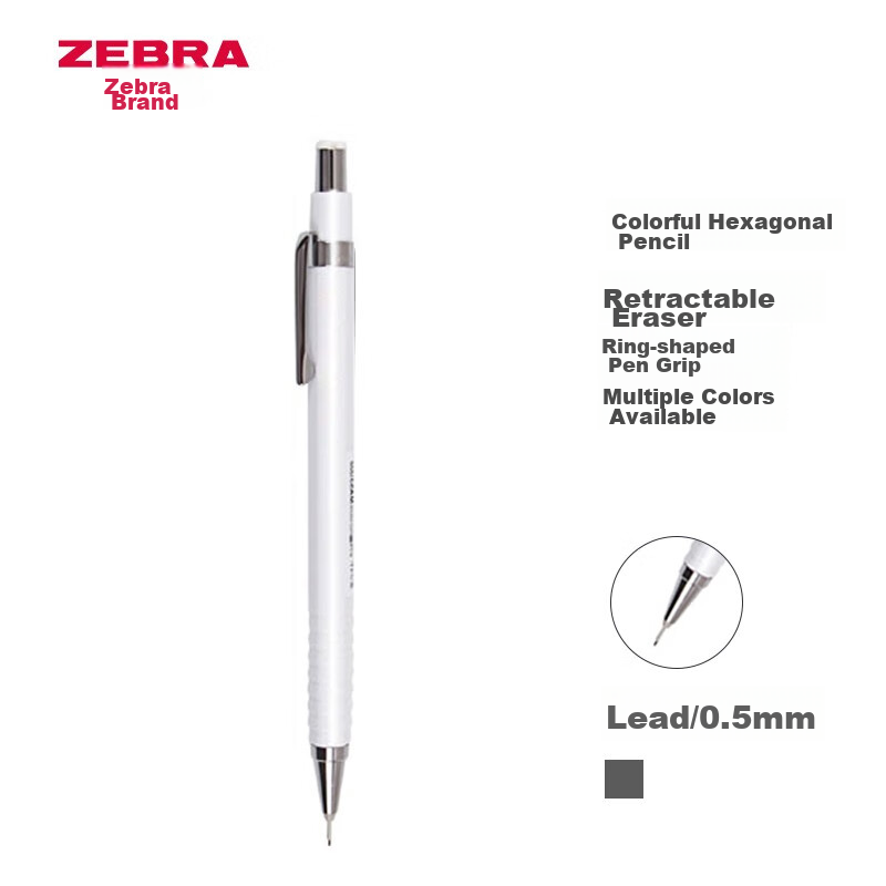 ZEBRA Brand Mechanical Pencil, 0.5mm, Colorful Hexagonal Design, Low Center of G...