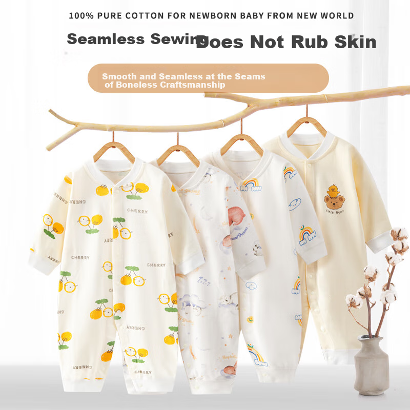 Banjvall Baby Romper Newborn Clothes Pure Cotton Spring and Autumn Set Baby Jump...