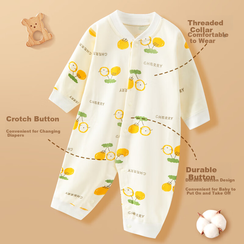 Banjvall Baby Romper Newborn Clothes Pure Cotton Spring and Autumn Set Baby Jump...