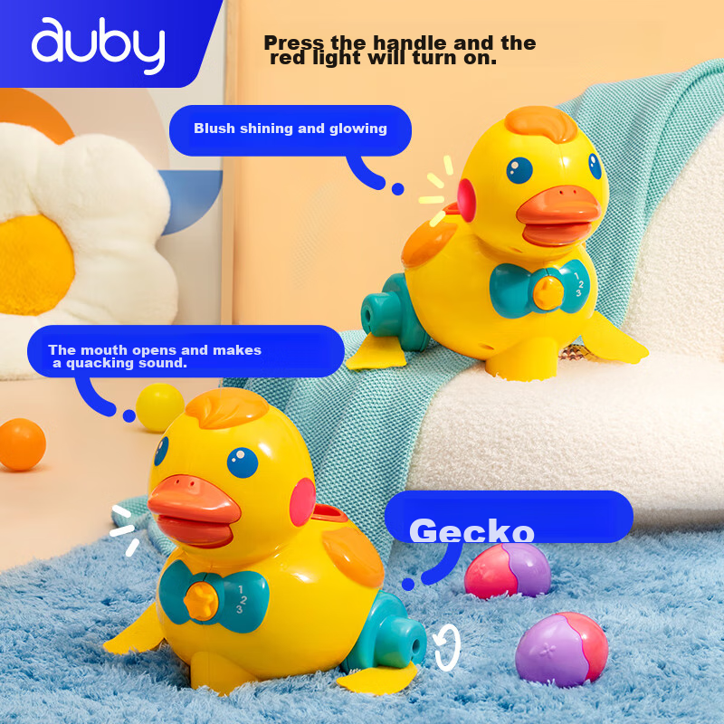 Auby Baby And Toddler Toy, Little Yellow Duck, Crawling, Good Behavior, Egg-Layi...