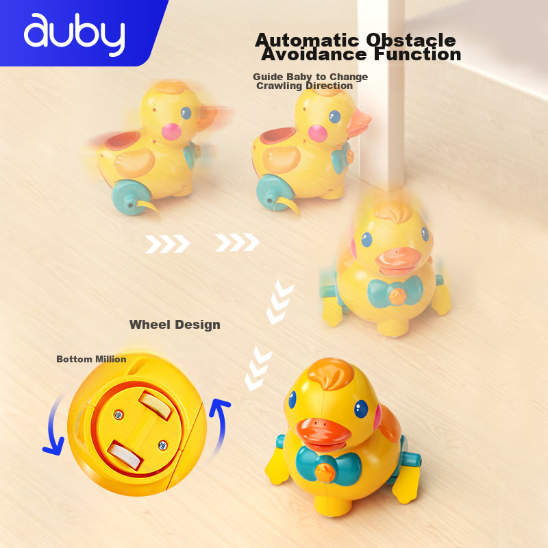 Auby Baby And Toddler Toy, Little Yellow Duck, Crawling, Good Behavior, Egg-Layi...