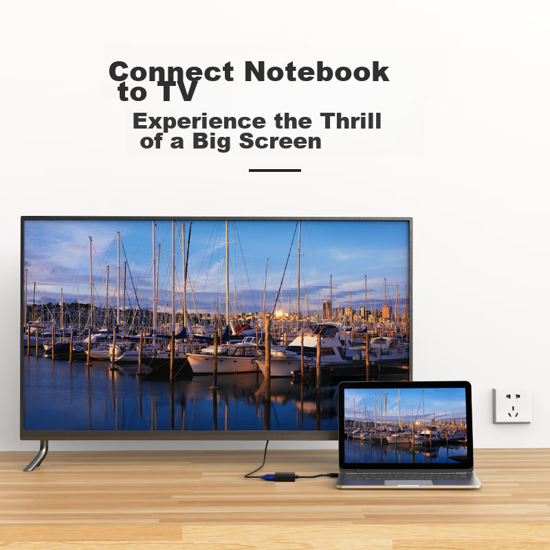 Biaze Mini DP to VGA Converter Cable, High-Definition Thunderbolt Adapter, Compa...