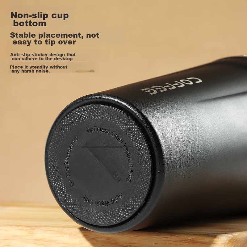 Baijie 304 Stainless Steel Coffee Mug, Double-Layer Insulated Cup with Lid, Hot...