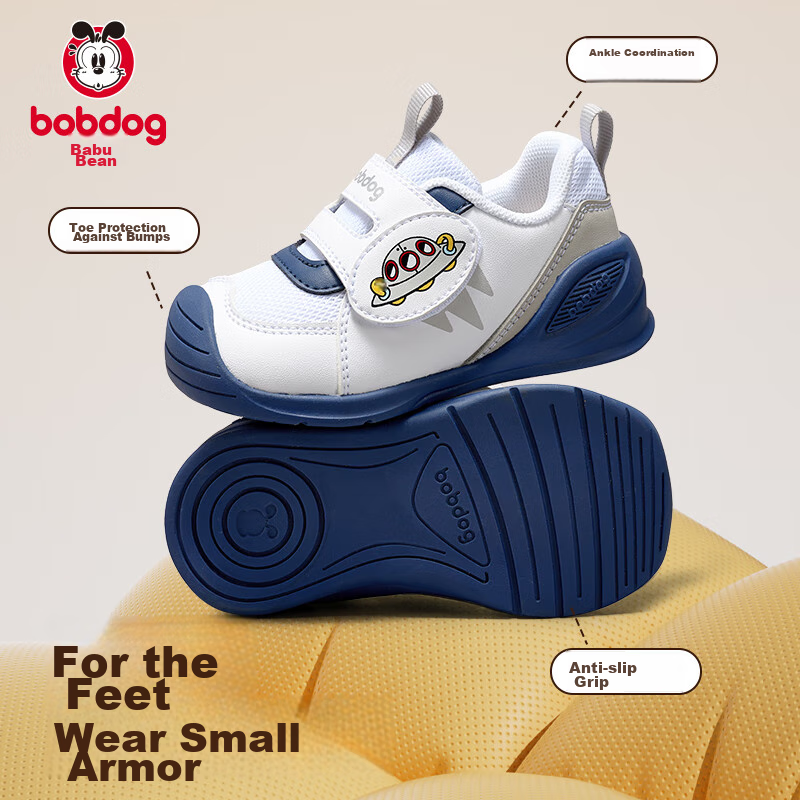 Babbudou Toddler Shoes Spring And Autumn Style, Boys And Girls Soft-Soled Shoes,...