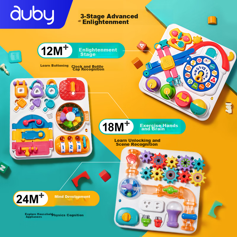 Auby Infant And Toddler Educational Toy, Busy House Track Mechanism, Early Learn...