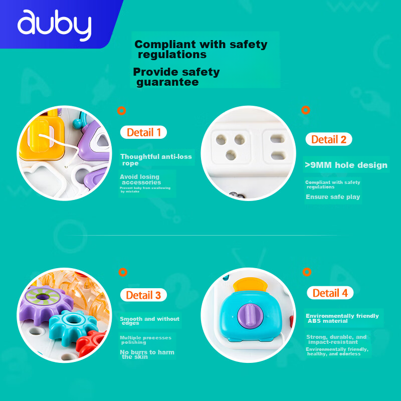 Auby Infant And Toddler Educational Toy, Busy House Track Mechanism, Early Learn...