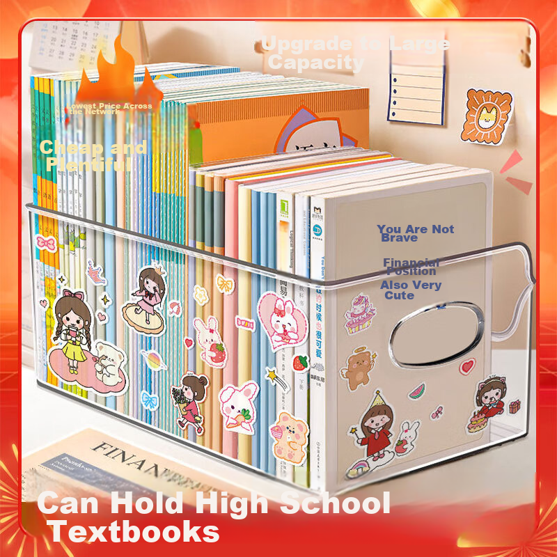 [Super Popular] Shuxing Bookshelf Desktop Storage Box, Acrylic Transparent Large...