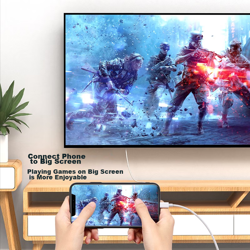 Biaze Lighting to HDMI Cable, Apple IPhone Screen Mirroring Cable/Screen Casting...