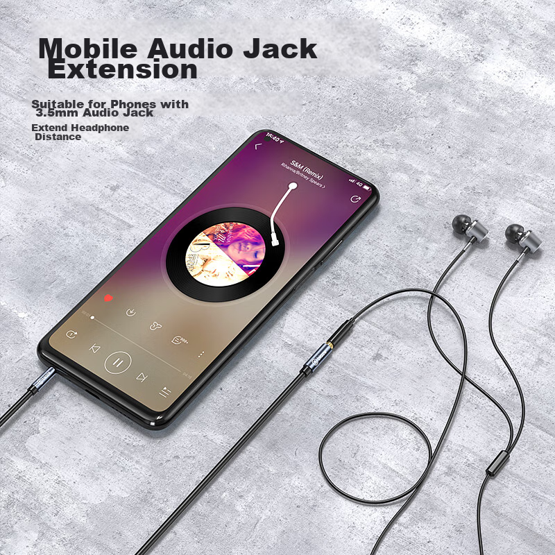 Biaze 3.5mm Audio Cable Male to Female, Headphone Extension Cord, 5 Meters AUX A...