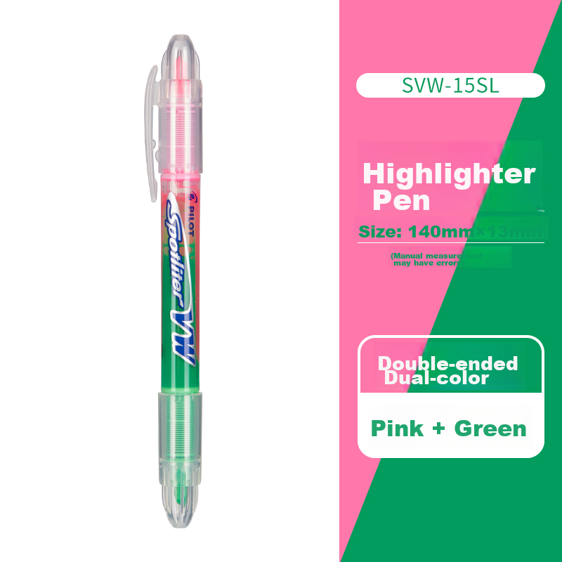 PILOT Dual-Tip Marker Pen, Liquid Ink Fluorescent Pen, Student Stationery, SVW-1...
