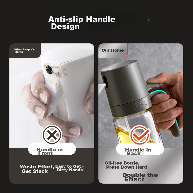 Baijie Oil Sprayer, Atomizing Oil Bottle, Oil Control Bottle, Glass Seasoning Bo...