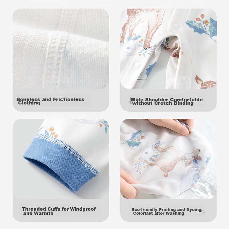 Beipesi Baby Romper, Newborn Spring And Summer, Seamless Cotton, Adorable Outdoo...