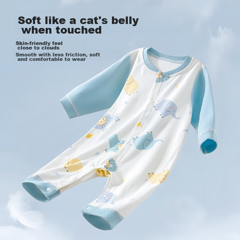 Beipesi Baby Romper, Newborn Spring And Summer, Seamless Cotton, Adorable Outdoo...