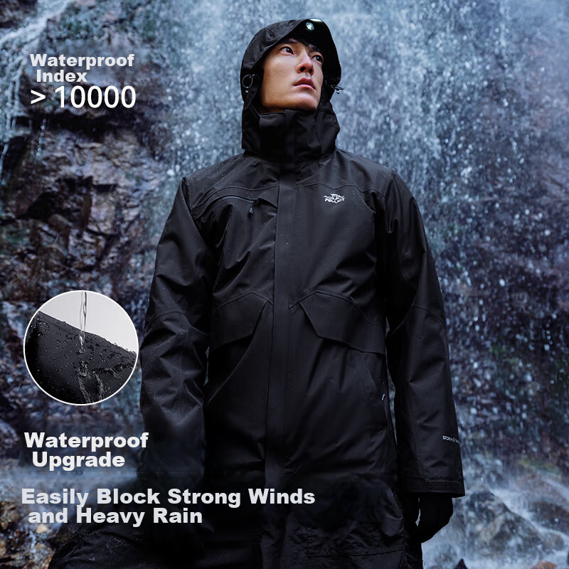 Pelliot Men's And Women's 3-In Outdoor Waterproof Hardshell Jacket, Spring Mount...