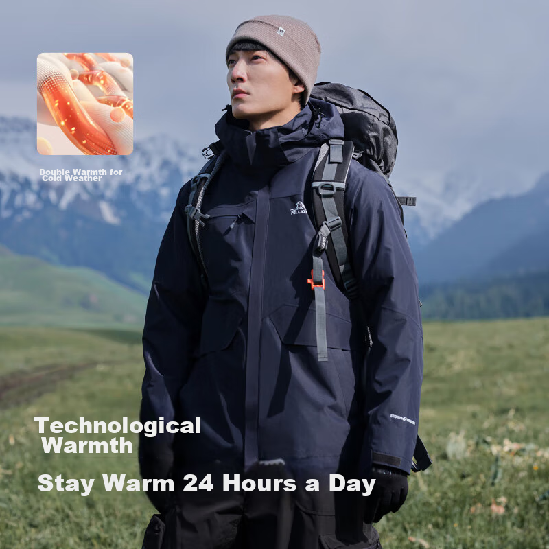 Pelliot Men's And Women's 3-In Outdoor Waterproof Hardshell Jacket, Spring Mount...