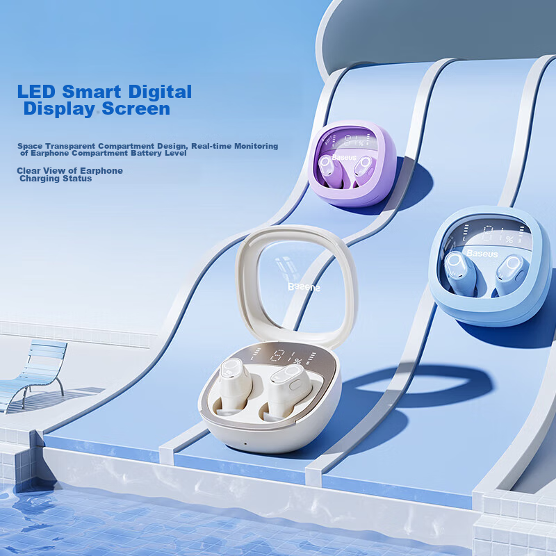 Baseus WM02+ True Wireless Bluetooth Earbuds, In-Ear Physical Noise Cancellation...