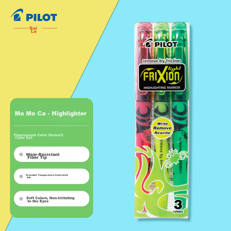 PILOT Erasable Highlighters, Student Drawing Slanted Tip Marker Set, SW-FL Fluor...
